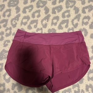 Women's Burgundy Athletic Shorts